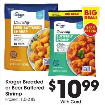 Ralphs Kroger Breaded or Beer Battered Shrimp offer