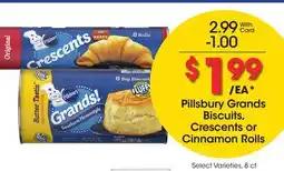 Ralphs Pillsbury Grands Biscuits, Crescents or Cinnamon Rolls offer