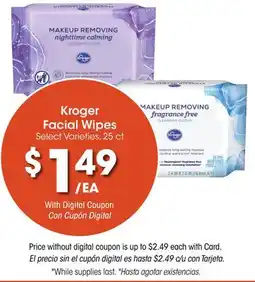 Ralphs Kroger Facial Wipes offer
