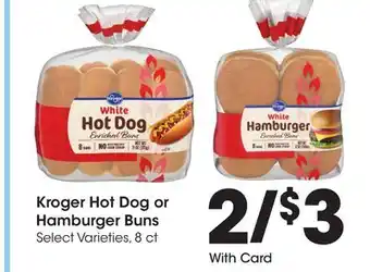Ralphs Kroger Hot Dog or Hamburger Buns offer