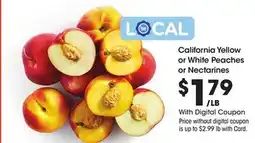 Ralphs California Yellow or White Peaches or Nectarines offer