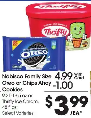 Ralphs Nabisco Family Size Oreo or Chips Ahoy Cookies offer