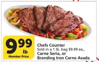 Vons Chefs Counter Sold in a 1 lb. bag $9.99 ea., Carne Seria, or Branding Iron Carne Asada offer