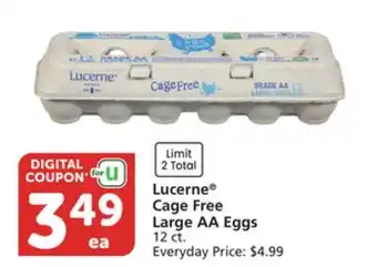 Vons Lucerne Cage Free Large AA Eggs offer