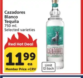 Vons Cazadores Blanco Tequila offer