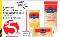 Vons Lucerne Chunk, Sliced or Shredded Cheese offer