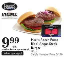 Pavilions Harris Ranch Prime Black Angus Steak Burger offer