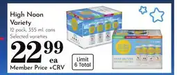 Pavilions High Noon Variety offer