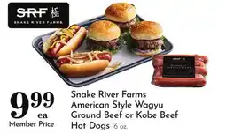 Pavilions Snake River Farms American Style Wagyu Ground Beef or Kobe Beef Hot Dogs offer