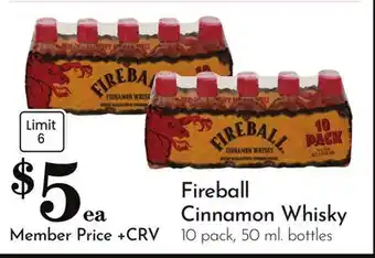 Pavilions Fireball Cinnamon Whisky offer