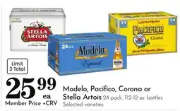 Pavilions Modelo, Pacifico, Corona or Stella Artois offer