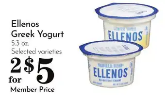 Pavilions Ellenos Greek Yogurt offer