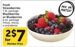 Albertsons Fresh Strawberries 1 lb. package Blackberries or Blueberries 6 oz. package offer