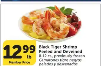 Albertsons Black Tiger Shrimp Peeled and Deveined offer