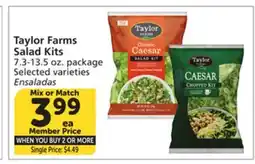 Albertsons Taylor Farms Salad Kits offer