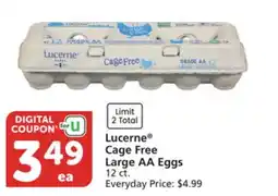 Albertsons Lucerne Cage Free Large AA Eggs offer
