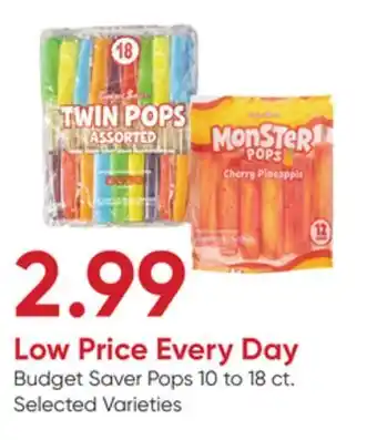 Stater Bros Budget Saver Pops offer
