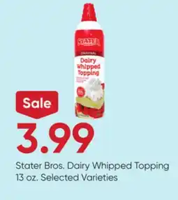 Stater Bros Stater Bros. Dairy Whipped Topping offer