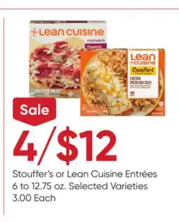 Stater Bros Stouffer's or Lean Cuisine Entrées offer