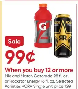 Stater Bros Gatorade 28 fl. oz. or Rockstar Energy 16 fl. oz offer