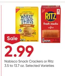 Stater Bros Nabisco Snack Crackers or Ritz offer