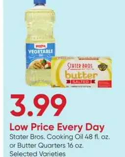 Stater Bros Stater Bros. Cooking Oil 48 fl. oz. or Butter Quarters 16 oz offer