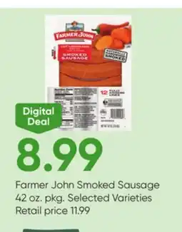 Stater Bros Farmer John Smoked Sausage offer