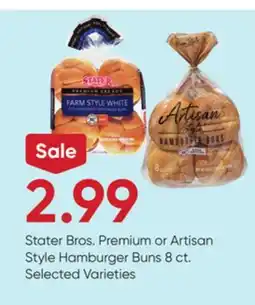 Stater Bros Stater Bros. Premium or Artisan Style Hamburger Buns offer