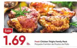 Stater Bros Fresh Chicken Thighs Family Pack offer