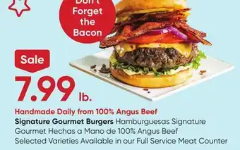 Stater Bros Signature Gourmet Burgers offer