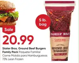 Stater Bros Stater Bros. Ground Beef Burgers Family offer