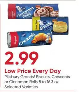 Stater Bros Pillsbury Grands! Biscuits, Crescents or Cinnamon Rolls offer