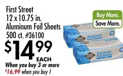 Smart & Final First Street Aluminum Foil Sheets offer