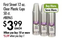 Smart & Final First Street 12 oz. Clear Plastic Cups offer