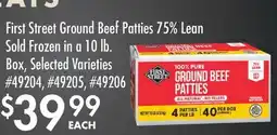 Smart & Final First Street Ground Beef Patties 75% Lean offer