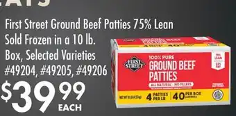 Smart & Final First Street Ground Beef Patties 75% Lean offer