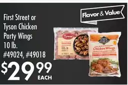 Smart & Final First Street or Tyson Chicken Party Wings offer