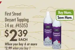 Smart & Final First Street Dessert Topping offer