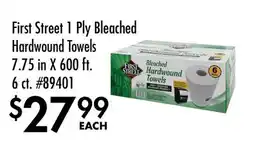 Smart & Final First Street 1 Ply Bleached Hardwound Towels offer