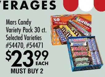 Smart & Final Mars Candy Variety Pack offer