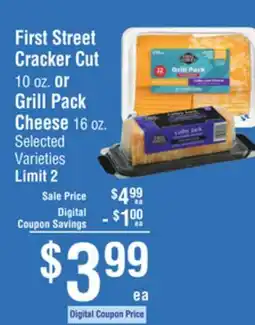 Smart & Final First Street Cracker Cut or Grill Pack Cheese offer