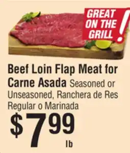Smart & Final Beef Loin Flap Meat for Carne Asada offer