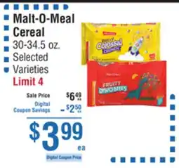 Smart & Final Malt-O-Meal Cereal offer