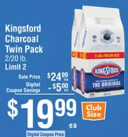 Smart & Final Kingsford Charcoal Twin Pack offer