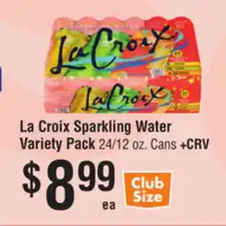 Smart & Final La Croix Sparkling Water Variety Pack offer
