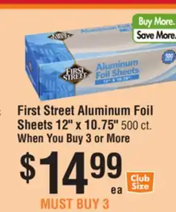 Smart & Final First Street Aluminum Foil Cheese Sheets 12 x 10.75 offer