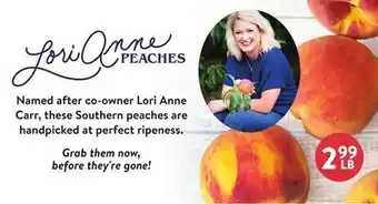Fresh Thyme Lori Anne peaches offer