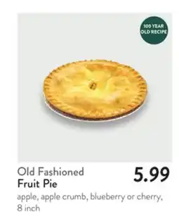 Fresh Thyme Old Fashioned Fruit Pie offer