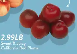 Fresh Thyme California Red Plums offer