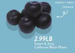 Fresh Thyme Sweet & Juicy California Black Plums offer